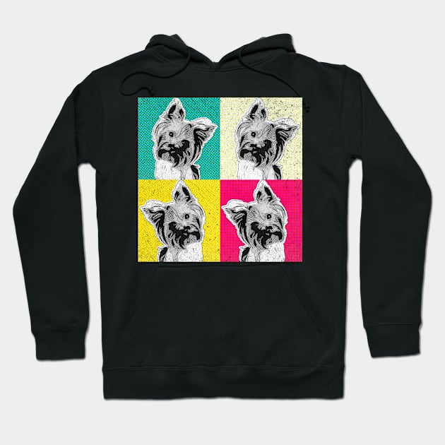 Yorkshire Terrier dog retro Hoodie by SerenityByAlex